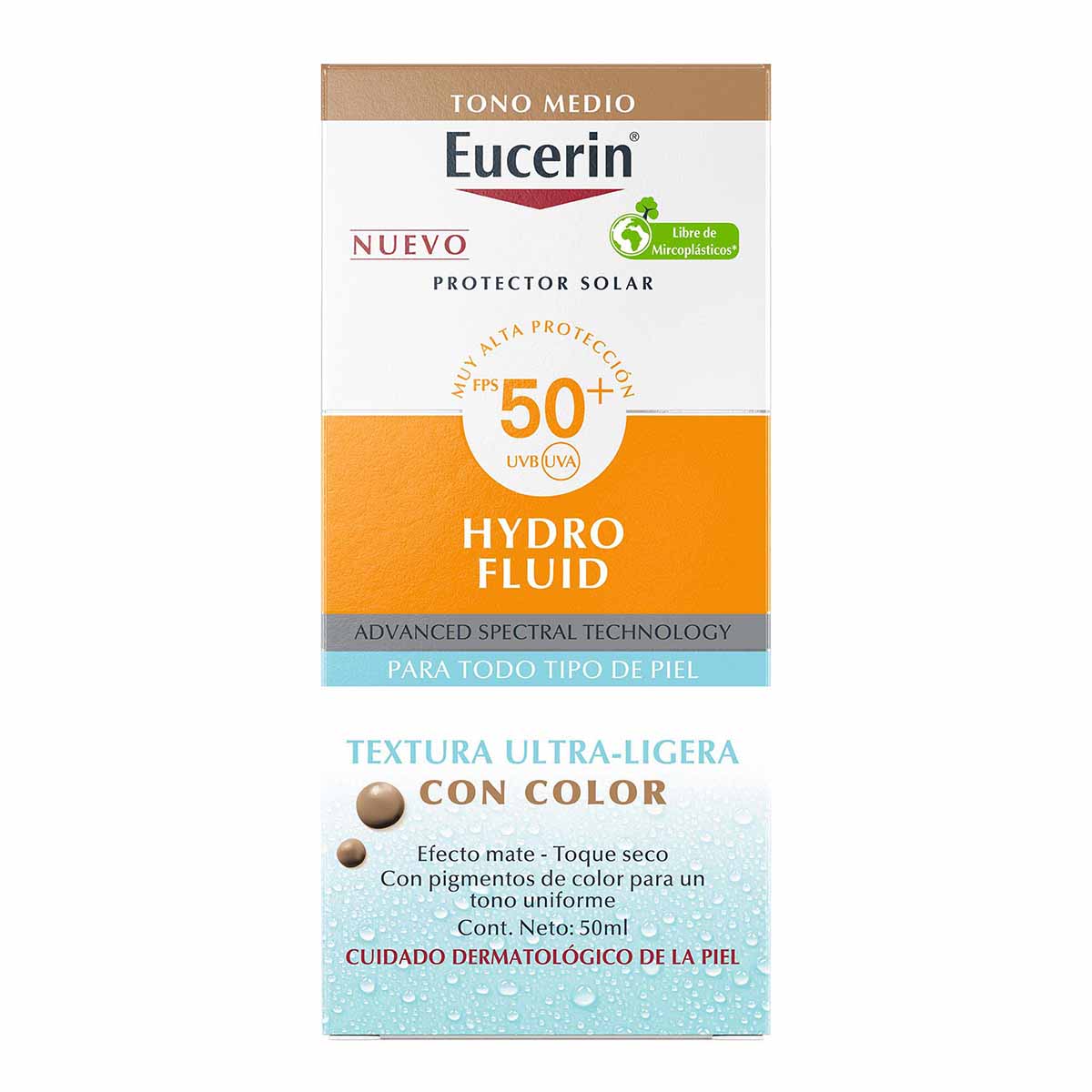 Eucerin Sun Hydrofluid Protector Solar Tono Medio Fps50+ image number null