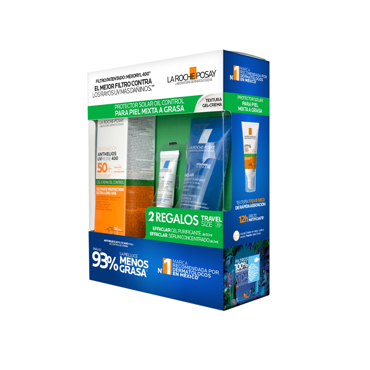 La Roche Posay Rutina De Protecci&oacute;n Solar Con Textura Gel Crema Para Piel Mixta A Grasa image number null