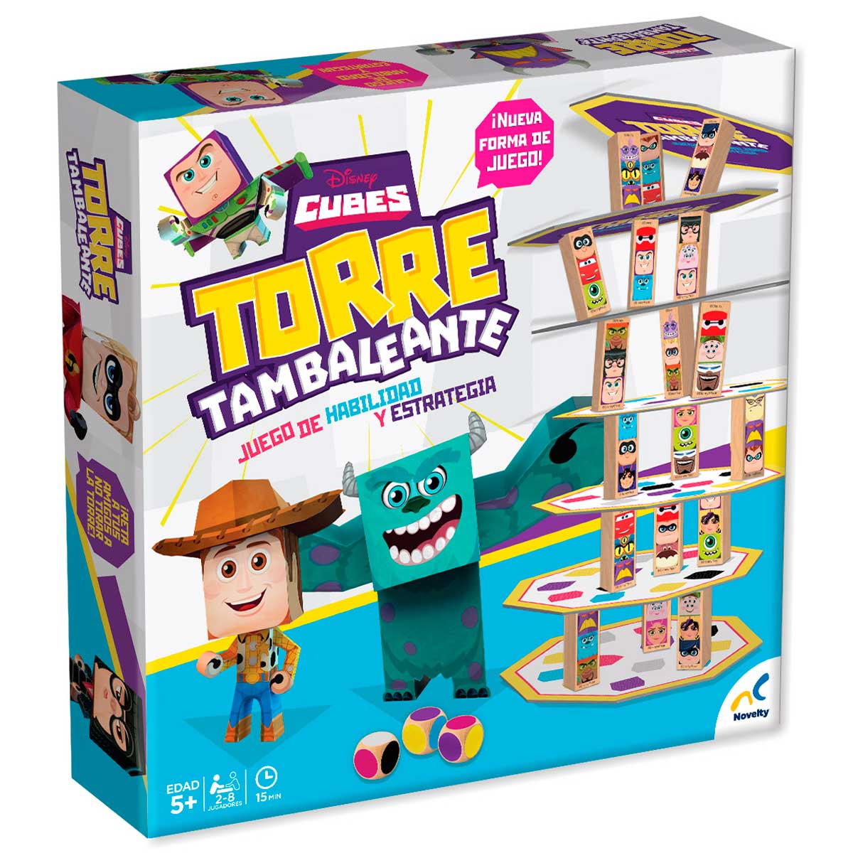 Juego de Mesa Torre Tambaleante de Disney Cubes image number null