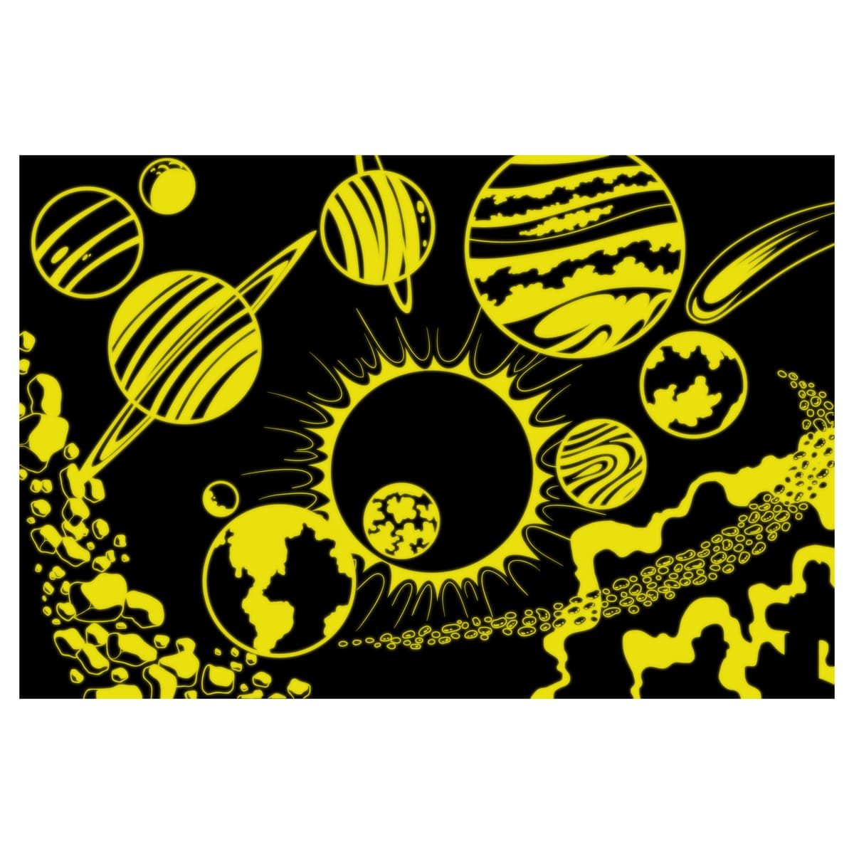 Rompecabezas de Piso Doble Vista Sistema Solar que Brilla en la Oscuridad The Learning journey image number null