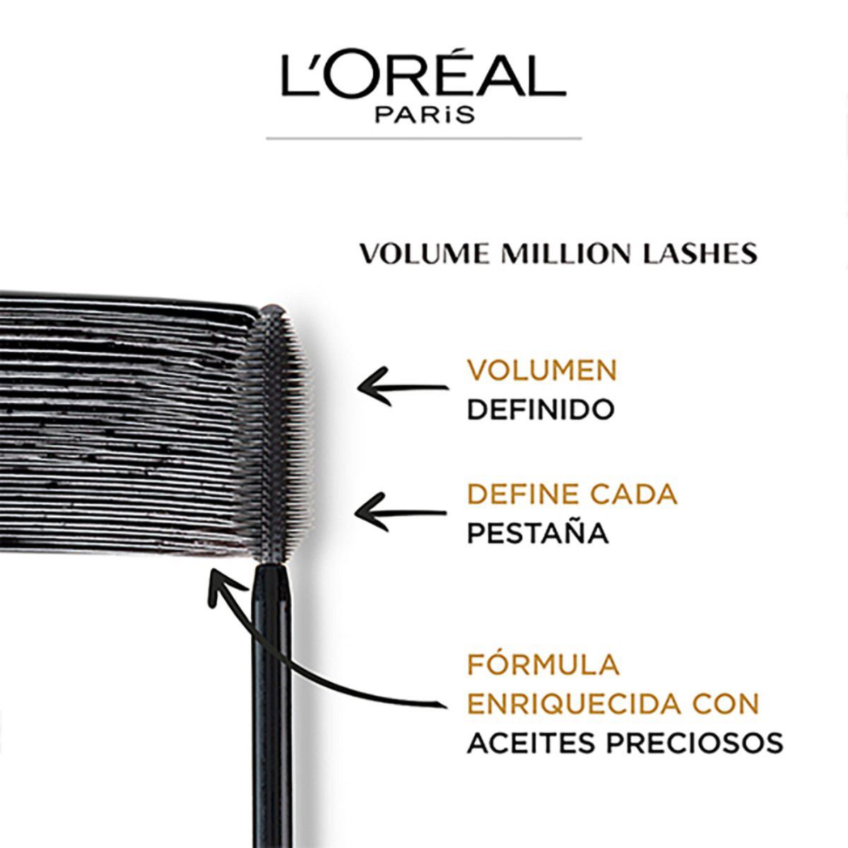 M&aacute;scara para Pesta&ntilde;as L'Or&eacute;al Paris Volume Million Lashes Black 9ml image number null