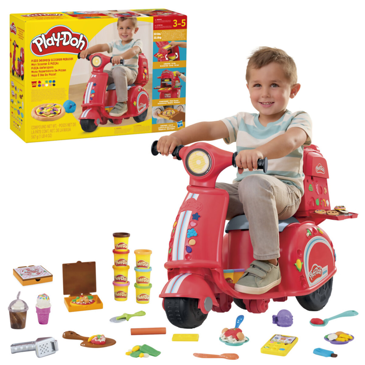 Moto Scooter Play-doh Repartidor de Pizzas image number null