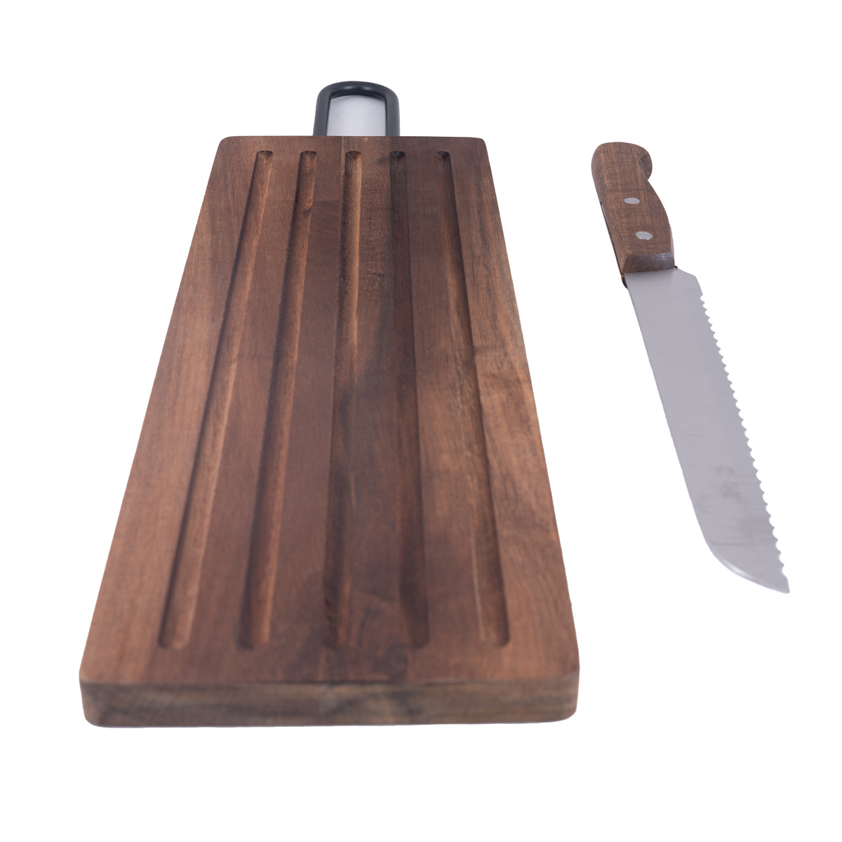 Home Nature Juego de Tabla de madera con cuchillo image number null