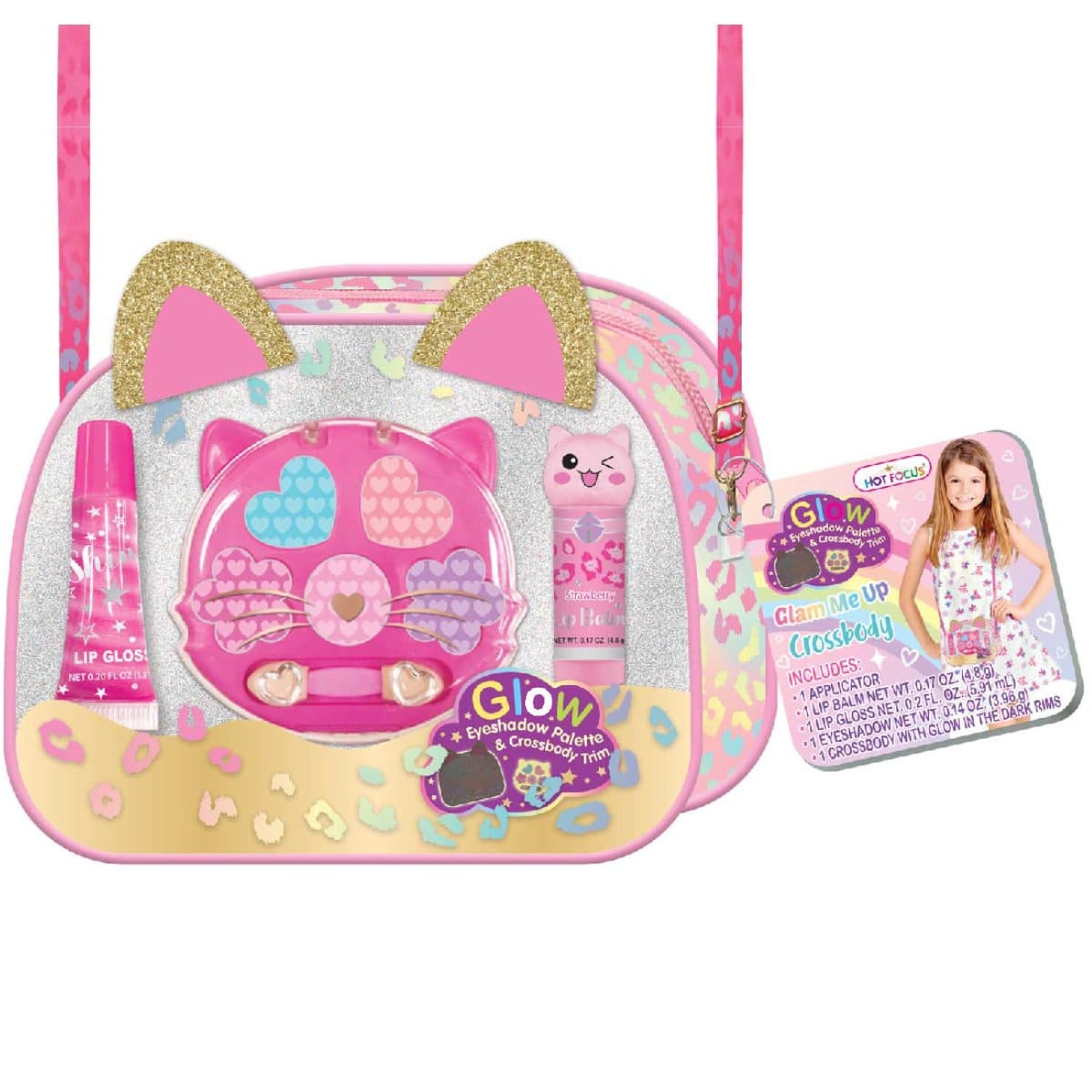 Bolsa Cruzada con Accesorios de Belleza Leopardo Hot Focus image number null