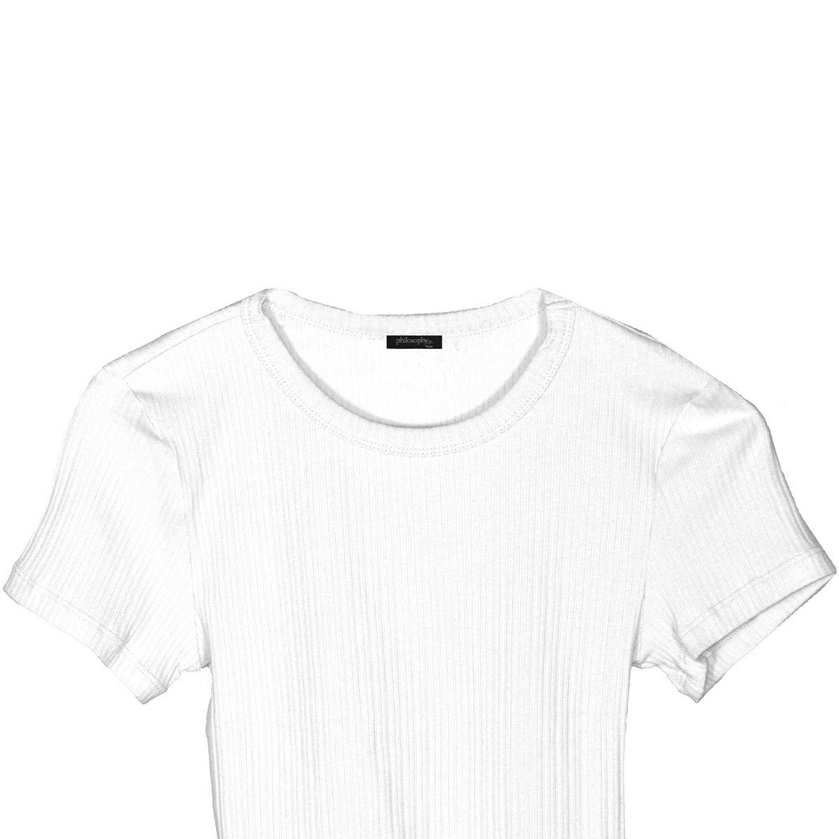 Blusa acanalada para mujer Philosophy Jr Talla  Grande image number null