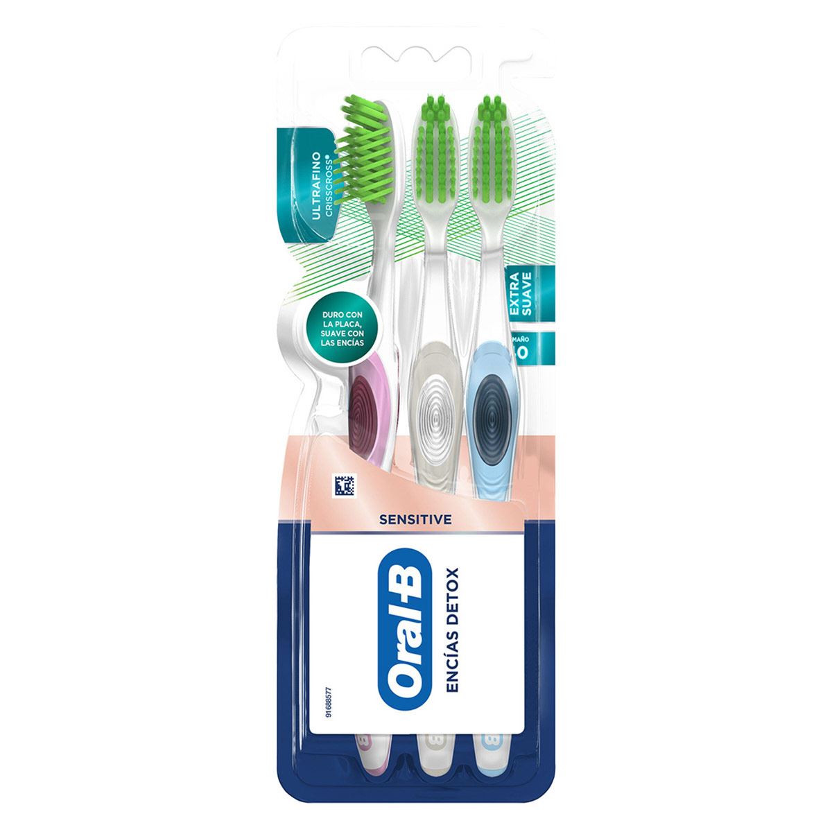 Oral-B Sensitive Cepillo dental Encías Detox Extra Suave 3 Unidades image number null