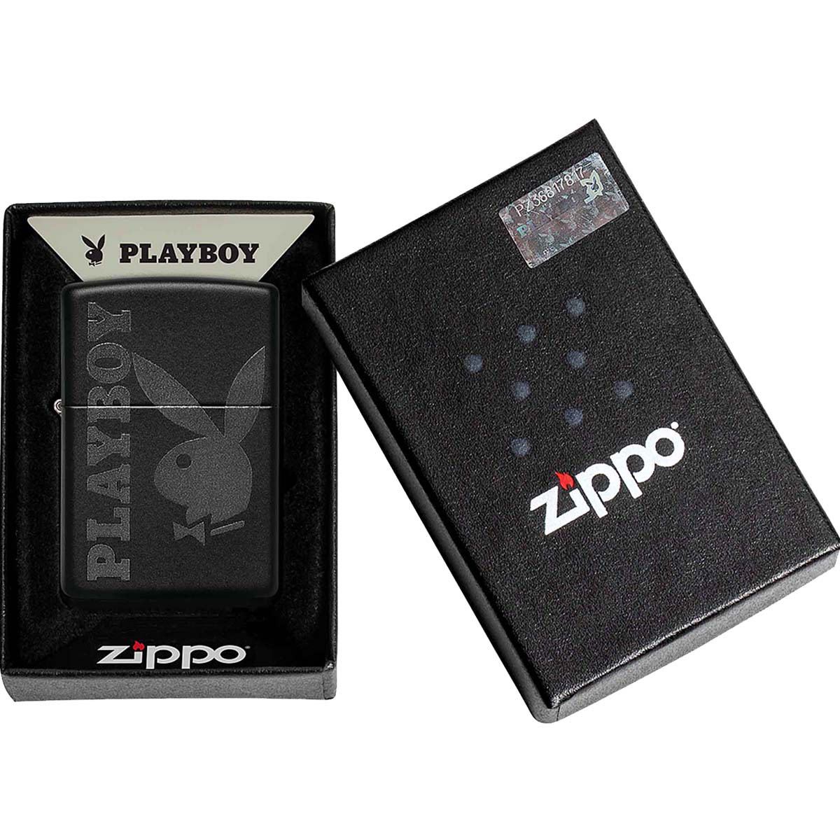 Encendedor Zippo negro mate logo Play boy image number null