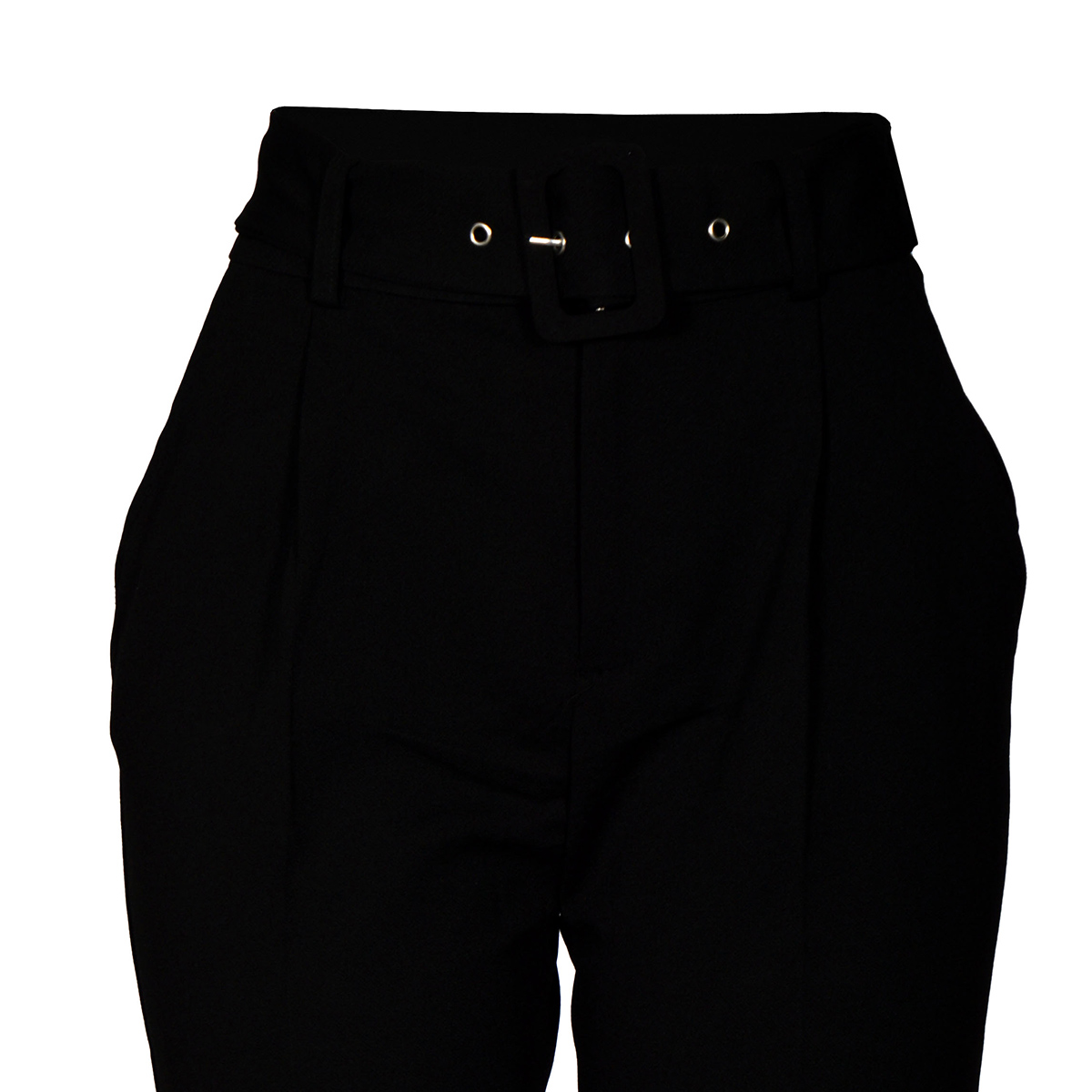 Pantalón Recto Liso con Cinturón Philosophy Woman Talla Chica para Mujer image number null