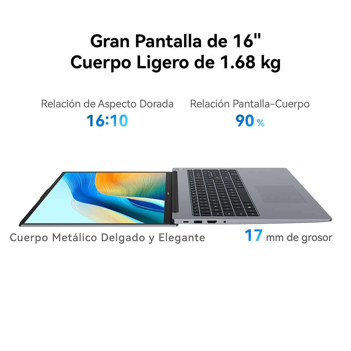 Laptop Huawei Matebook D16 de 16 Pulgadas Intel Core i5 13th 16GB RAM 1TB SSD image number null