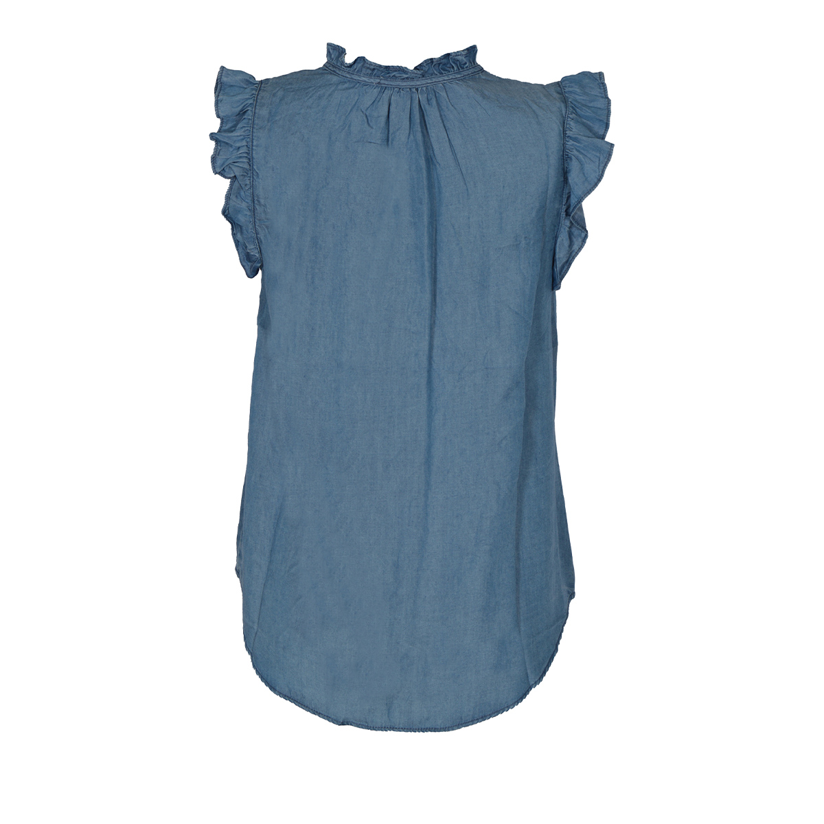 Blusa con escarolas Philosophy color azul talla chica para Mujer image number null