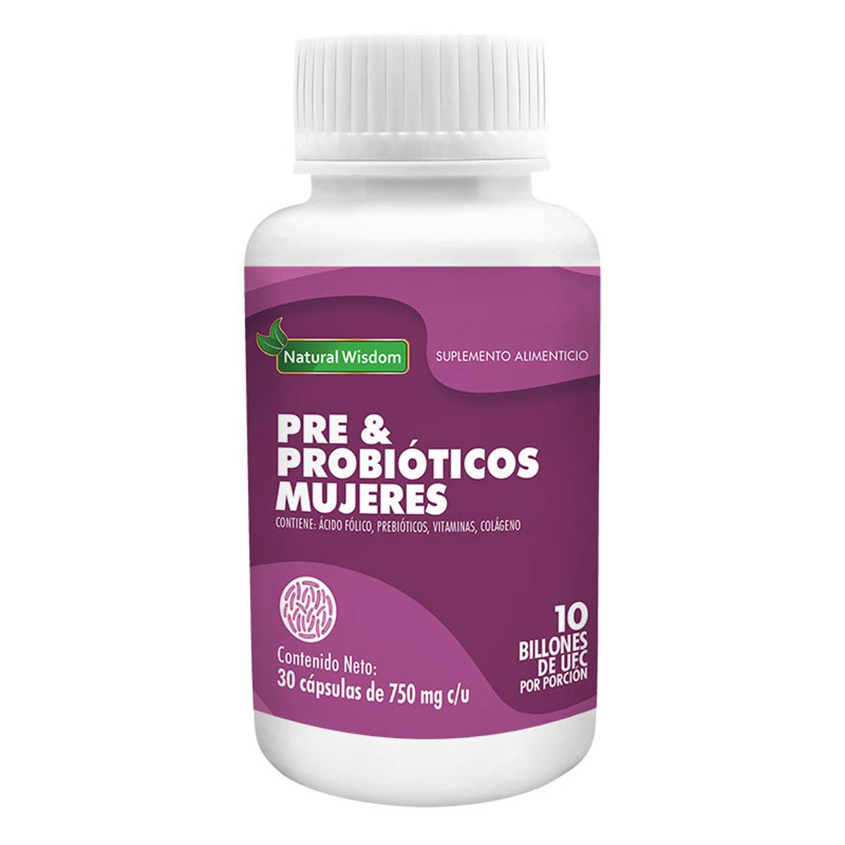 Probi&oacute;ticos Mujer 30 Caps Natural Wisdom Suplemento Alimenticio image number null