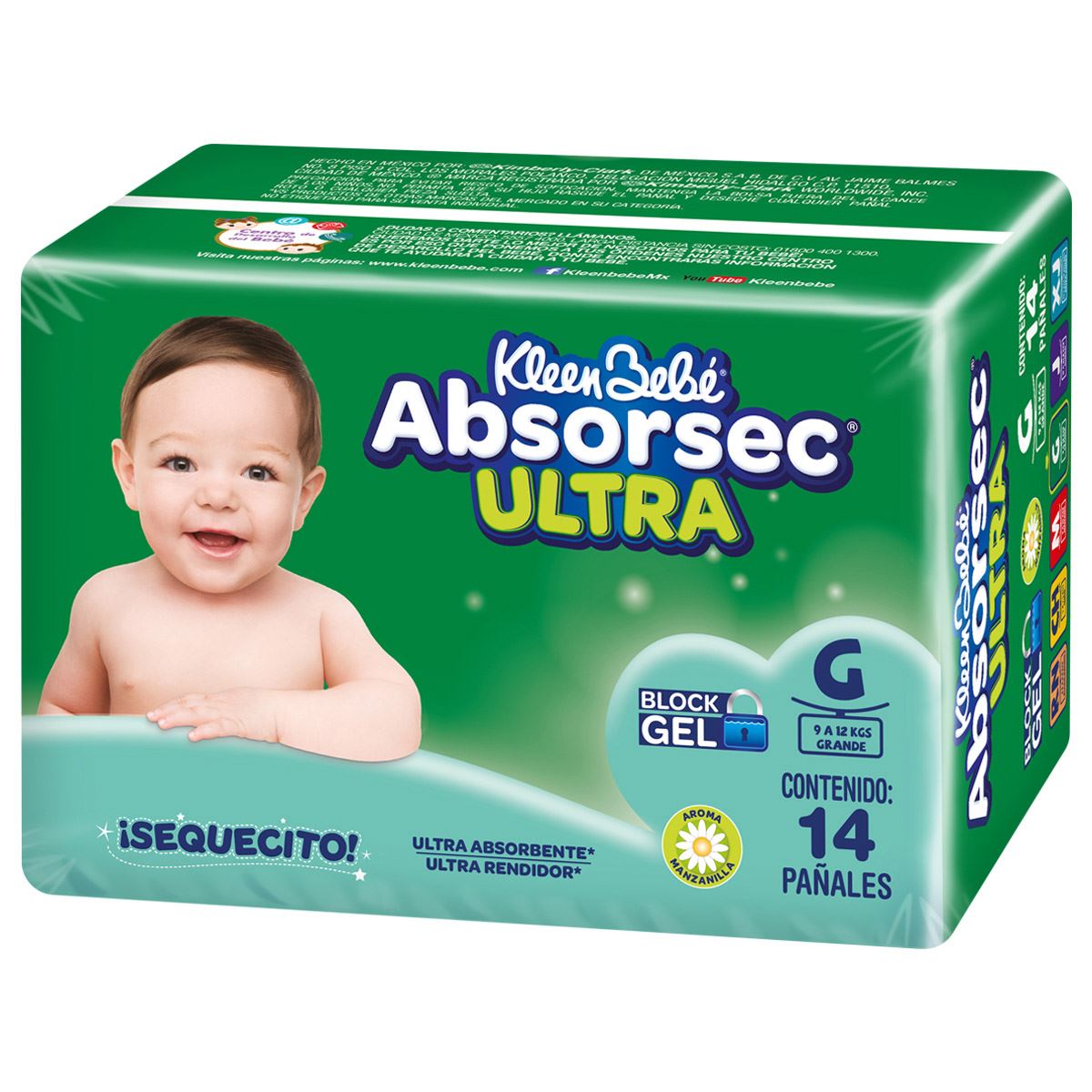 Pañal Grande Absorsec Ultra 14 Unidades image number null