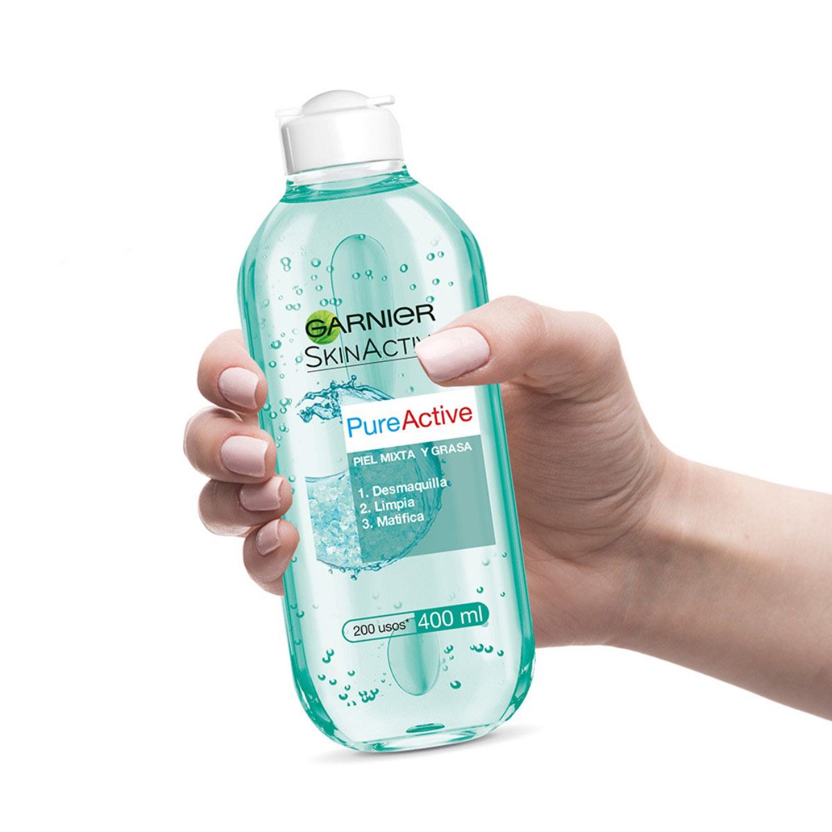 Agua Micelar Desmaquillante Piel Mixta a Grasa Pureactive Garnier 400 ml image number null