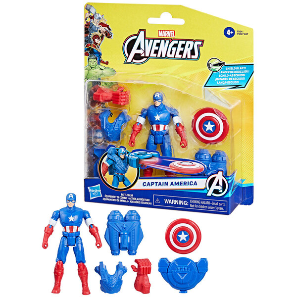 Figura de acción Marvel Epic Hero Capitán América con Equipo Batalla image number null