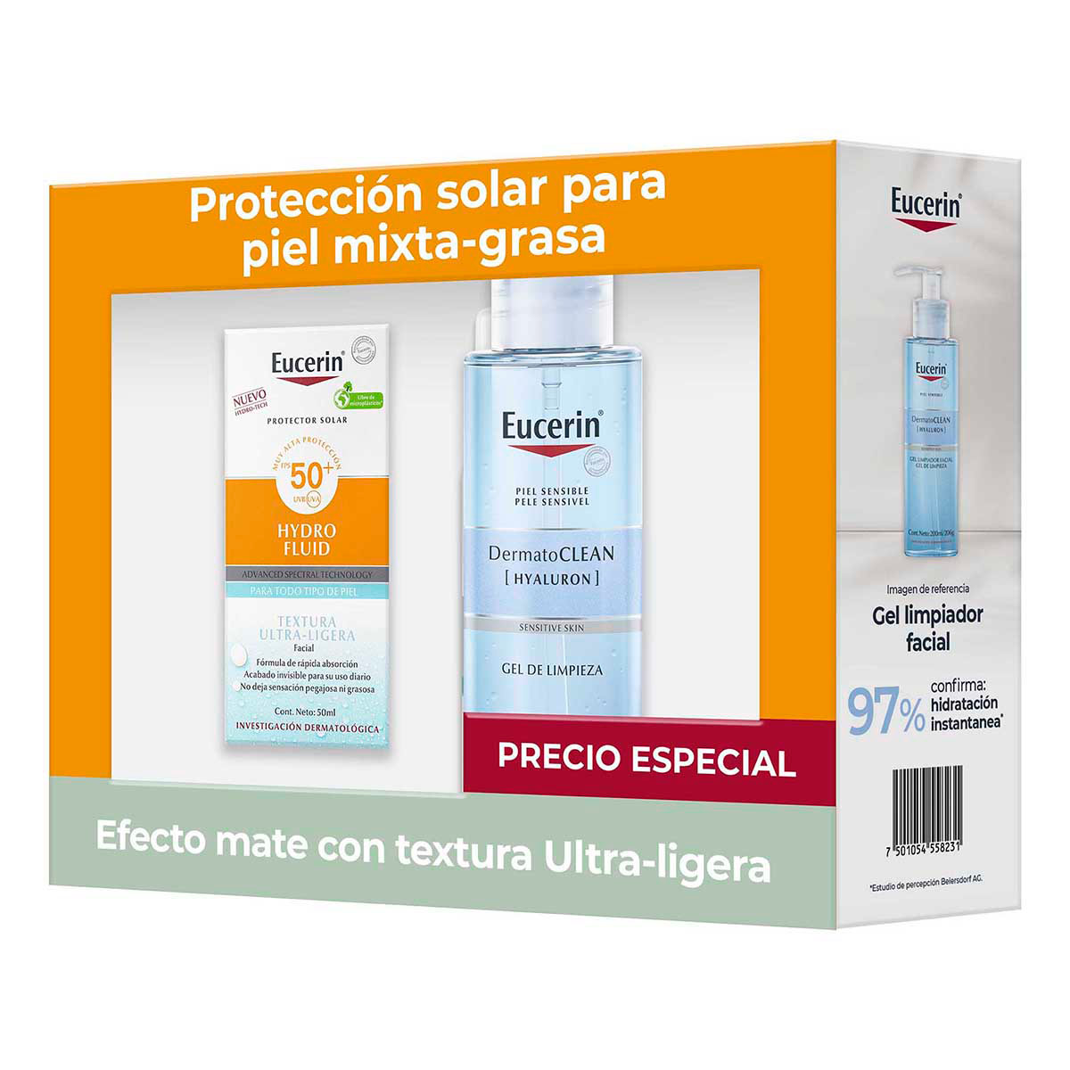 Eucerin Pack Sun Hydro Fluid 50 ml + Gel 200 ml Summer image number null