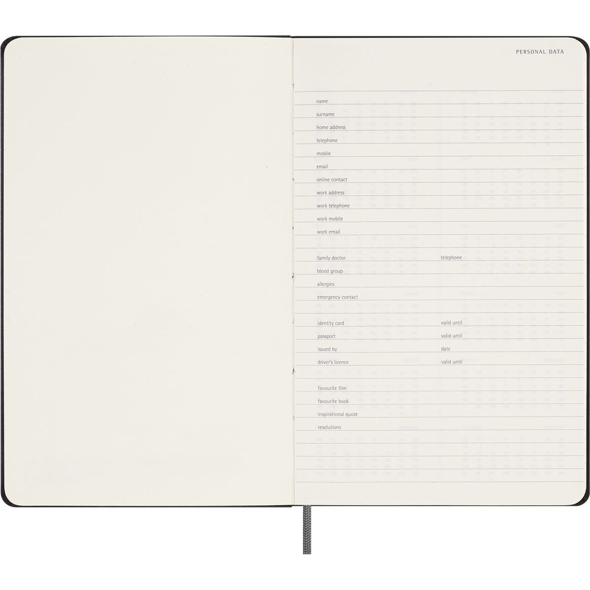 Agenda Sin Fecha Negra Semanal Pasta Dura Moleskine image number null
