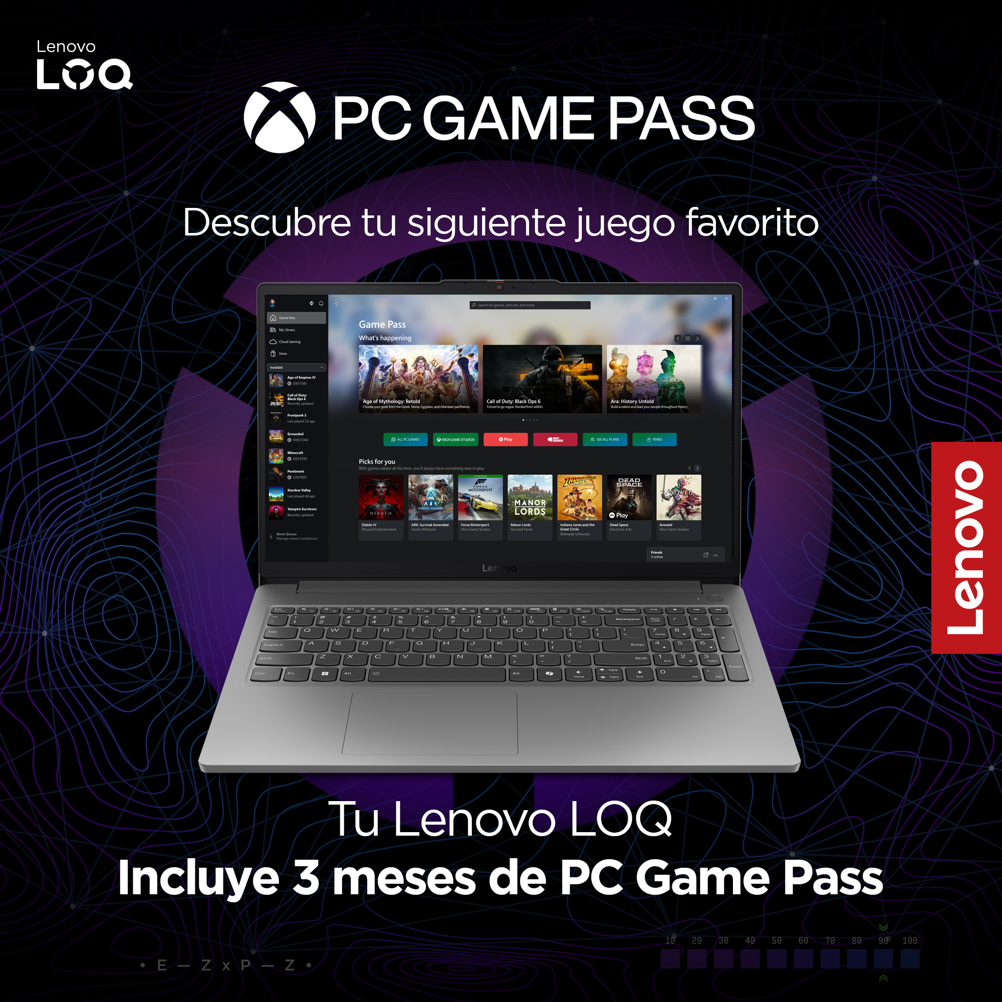 Laptop Gaming Lenovo LOQ 15ARP9 15.6" FHD AMD Ryzen 5 8GB RAM 512GB SSD NVIDIA GeForce RTX 3050 6 GB&nbsp; image number null