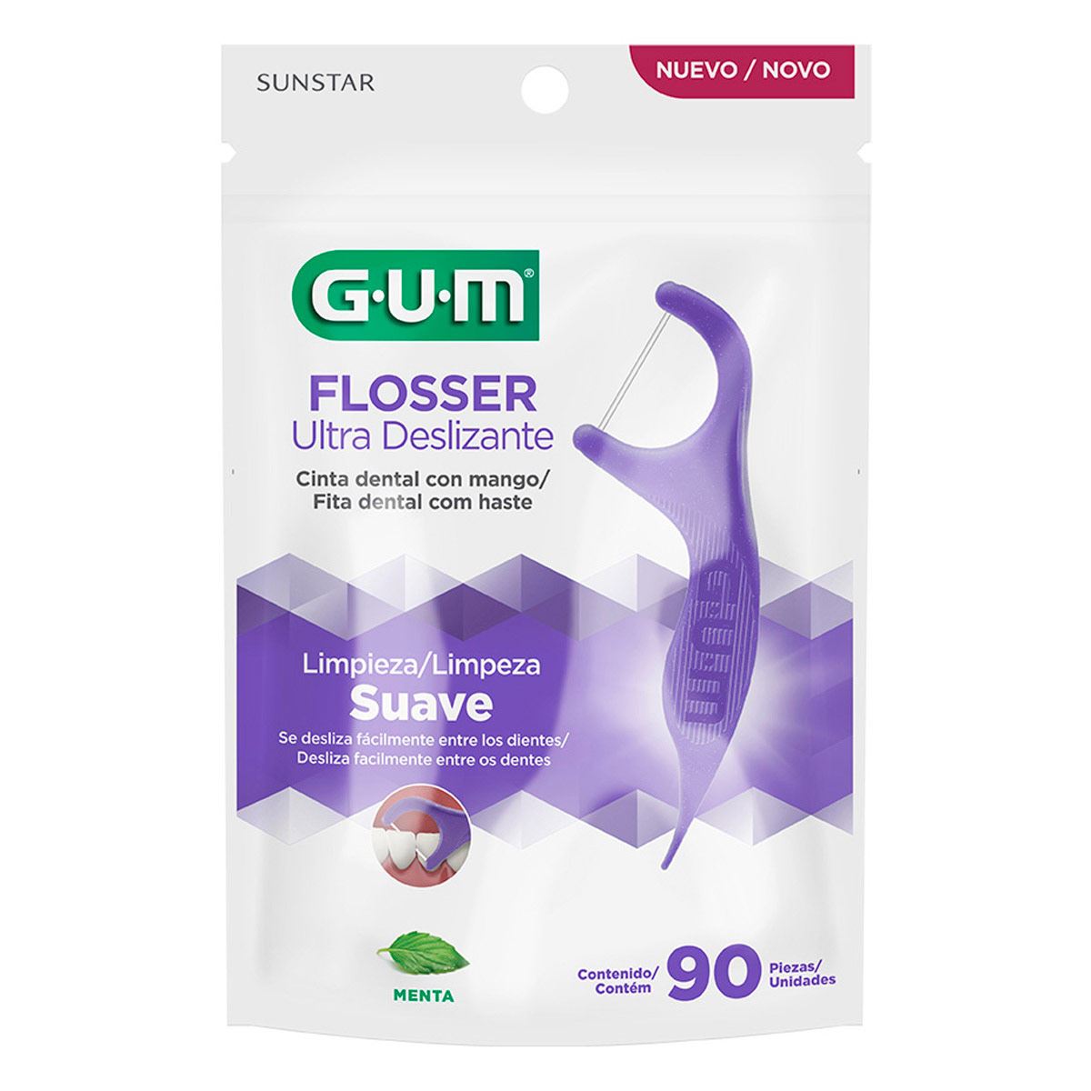 Hilo dental Flossers Ultradeslizantes 90s.  - GUM&reg; image number null