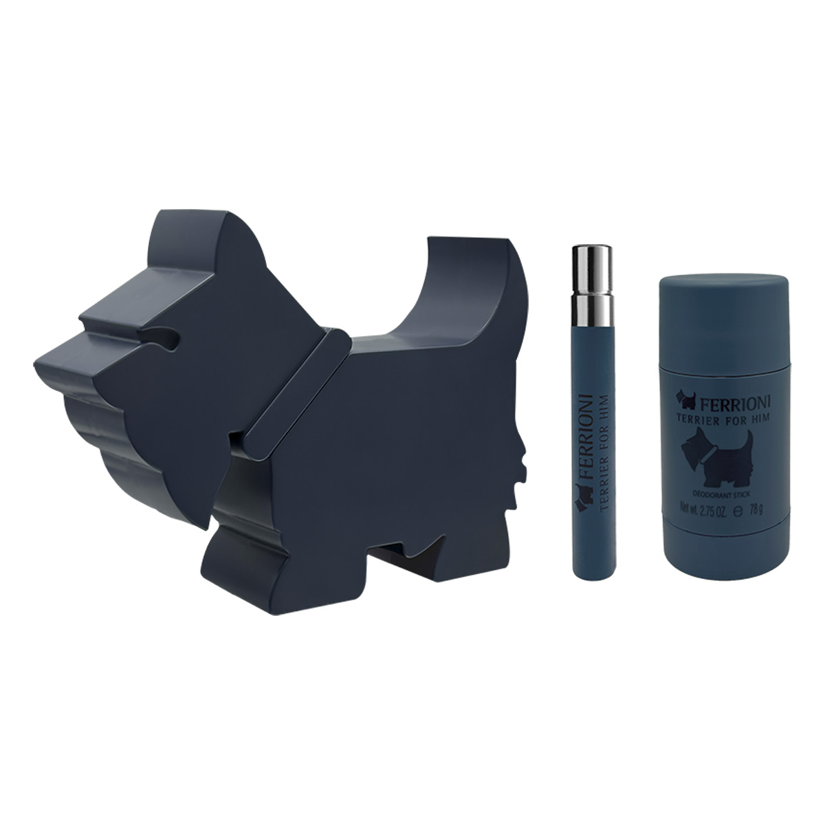 Estuche Ferrioni Terrier for Him Eau de Parfum 90 ml +  Eau de Parfum 10 ml + Deo 78 gr para Caballero image number null