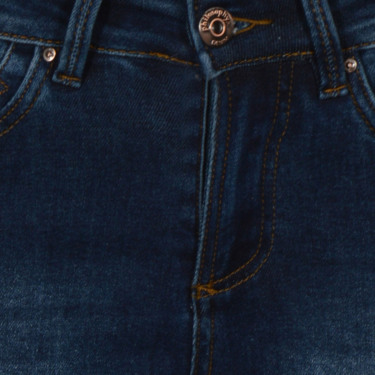 Jeans Skinny con Bolsillos Philosophy Color Azul Obscuro Talla 1 para Mujer image number null