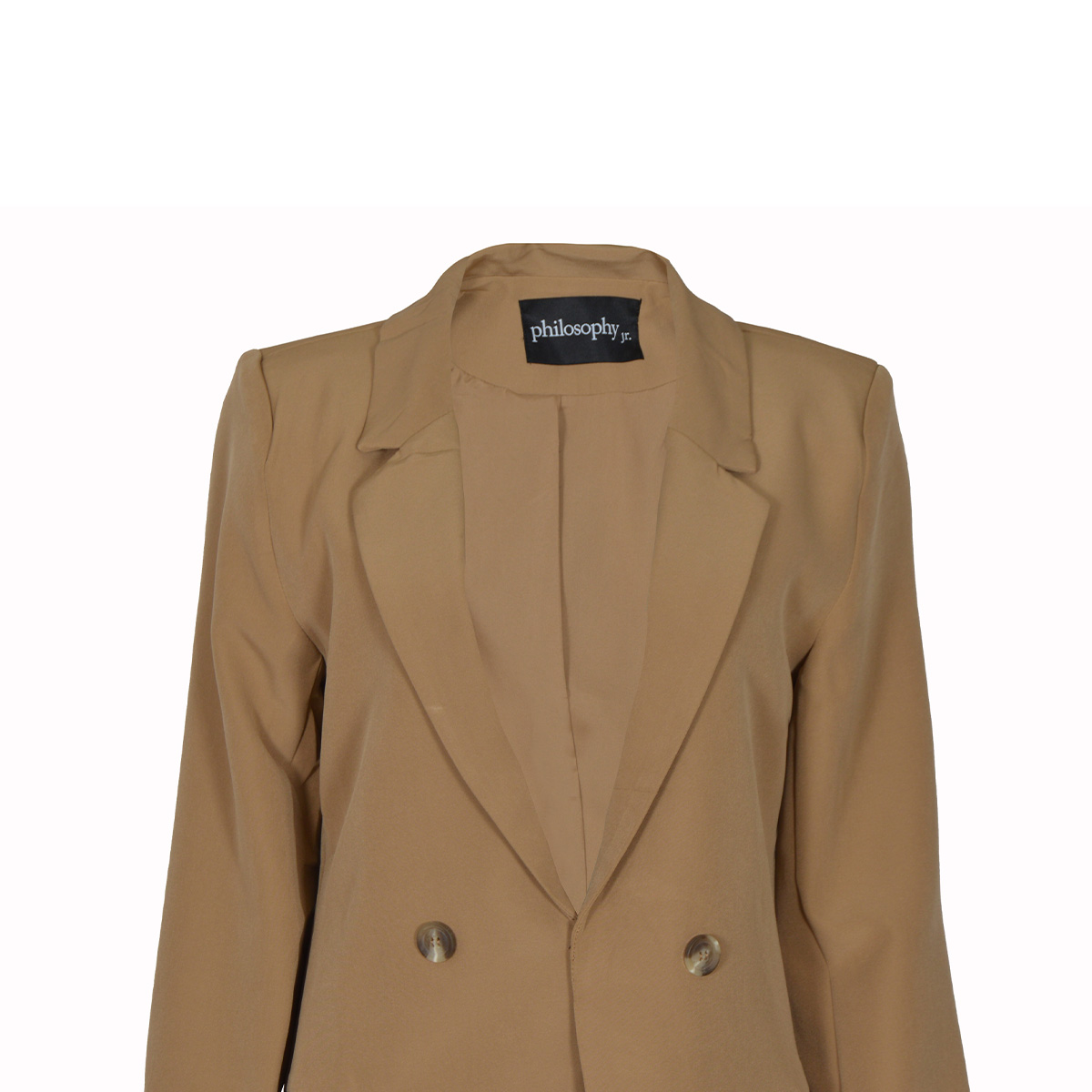 Saco Abierto con Detalle de Botones Philosophy Talla Grande para Mujer image number null