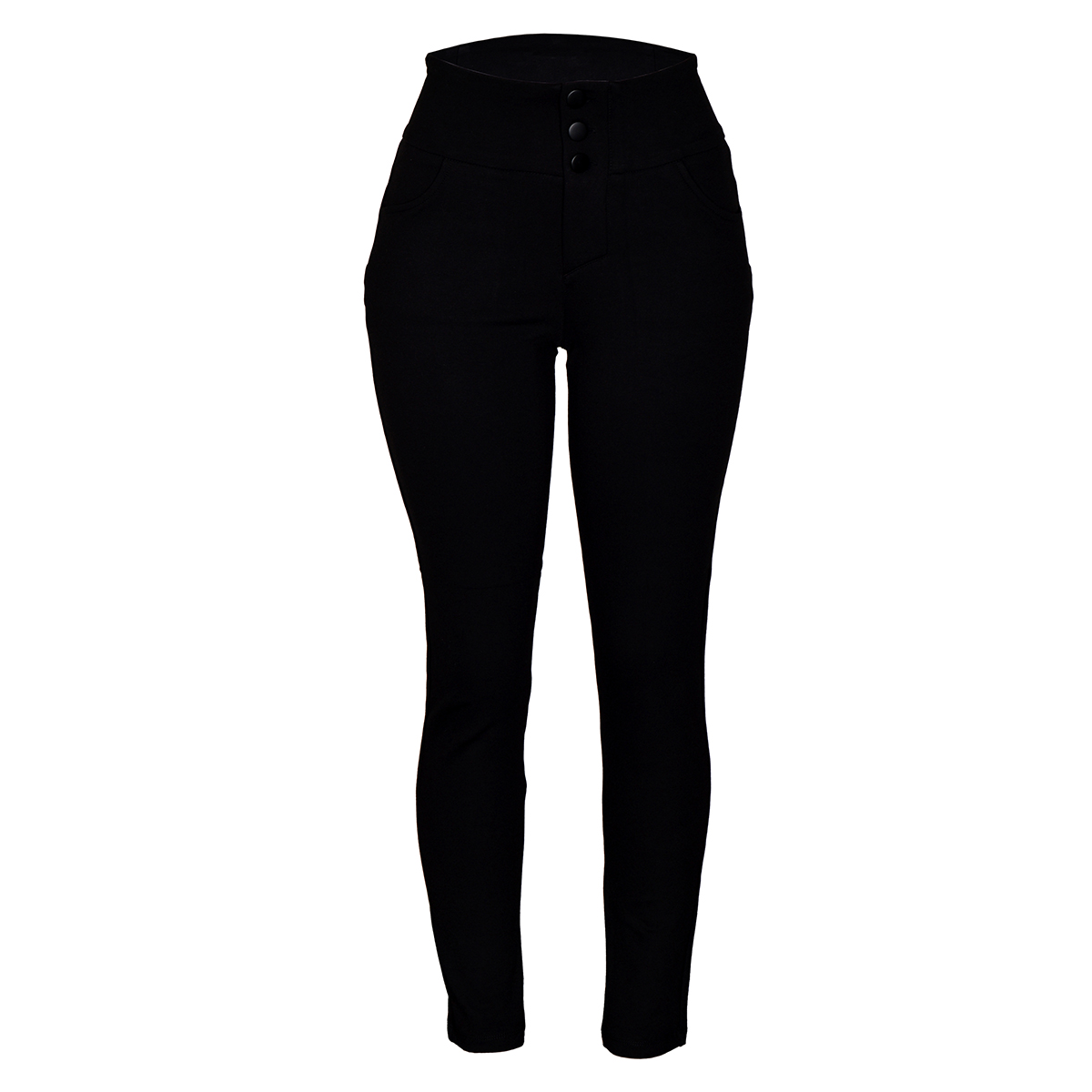Pantalón Recto De Pretina Ancha Philosophy Color Negro Talla Mediana para Mujer image number null
