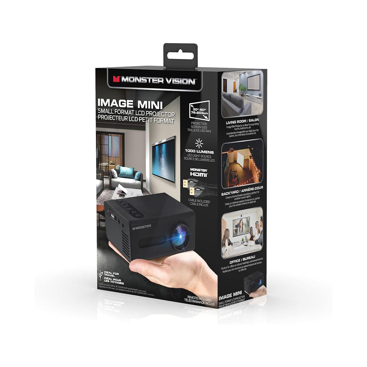 Proyector Mini Monster Negro image number null