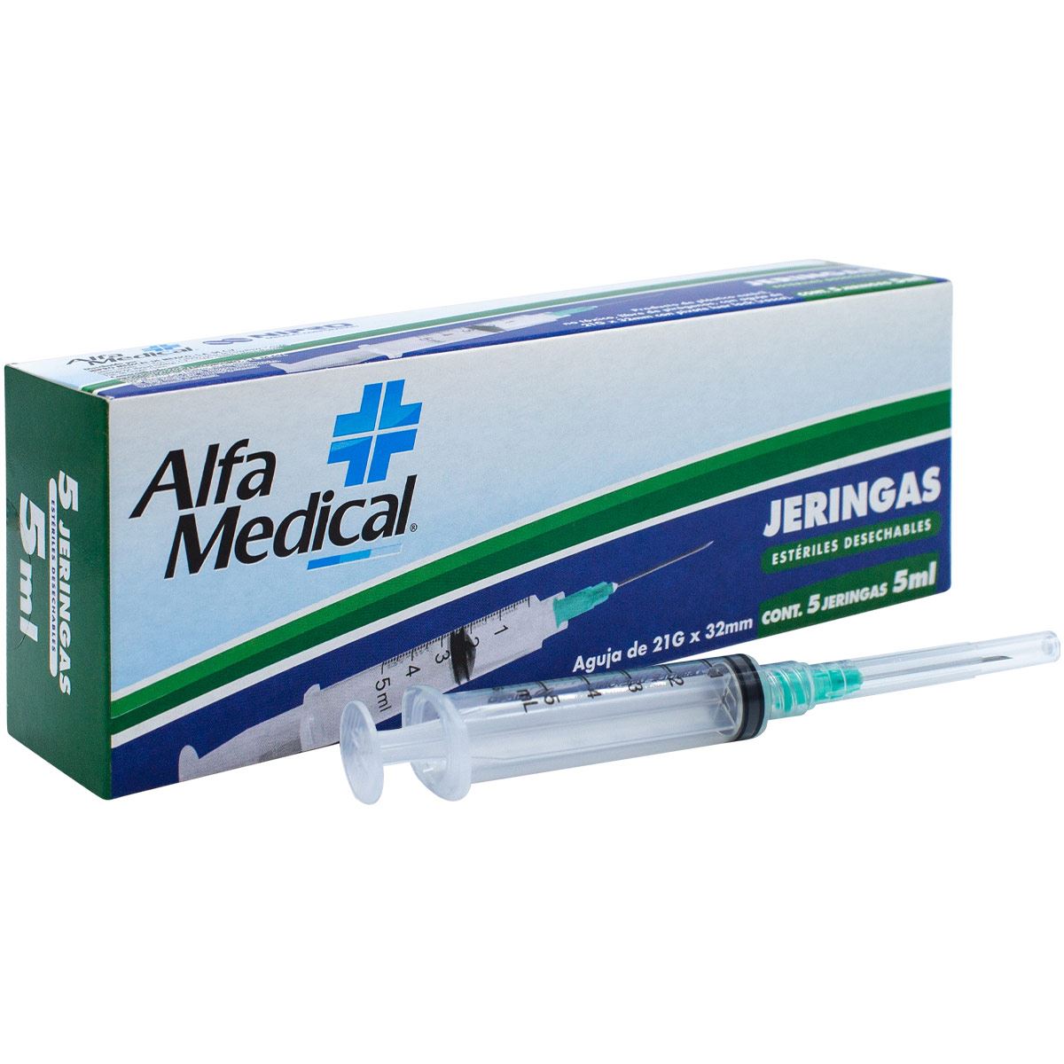 Jeringas estériles desechables 5 ml verde image number null