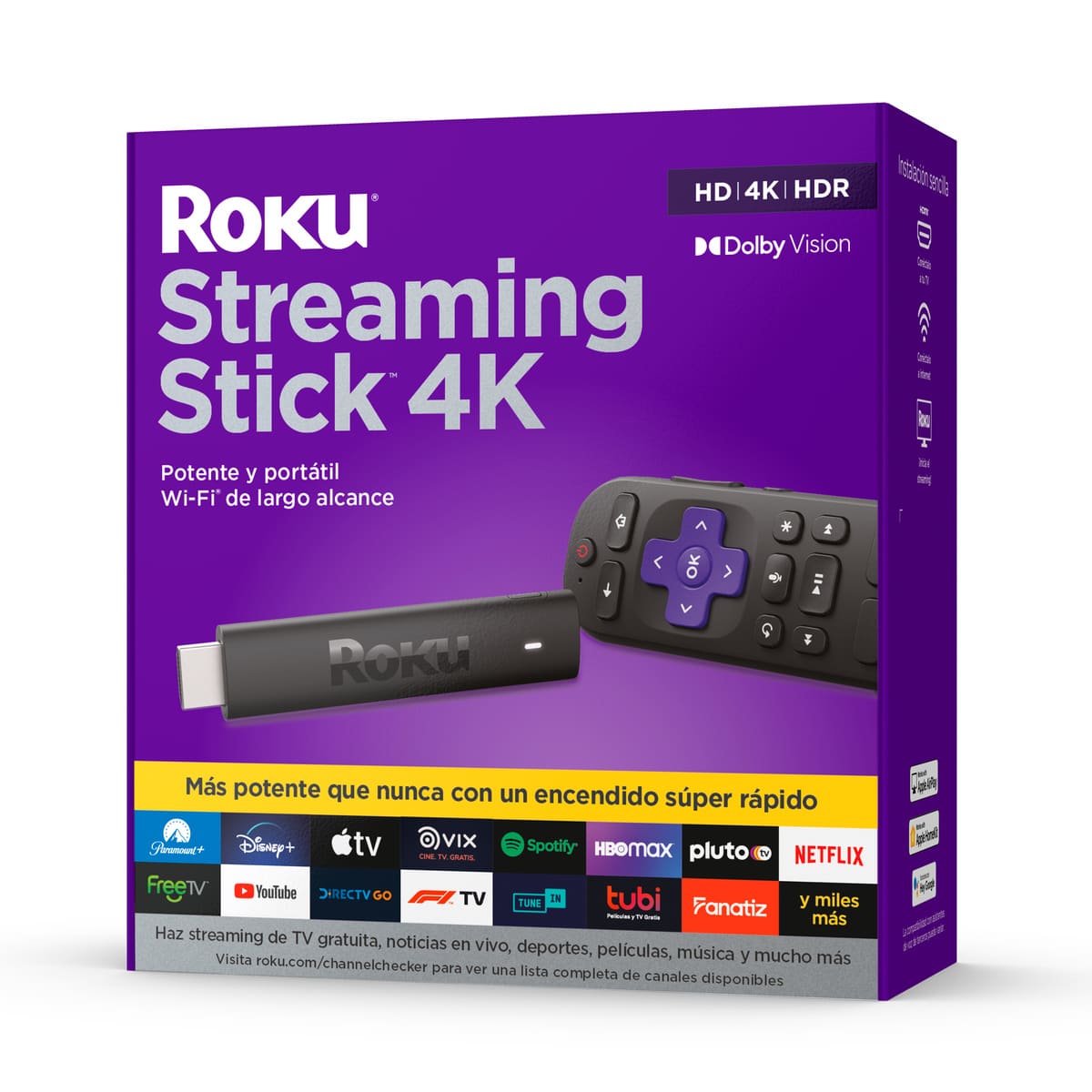 Roku Streaming Stick 4K | Transmite 4K/HDR/Dolby Vision image number null