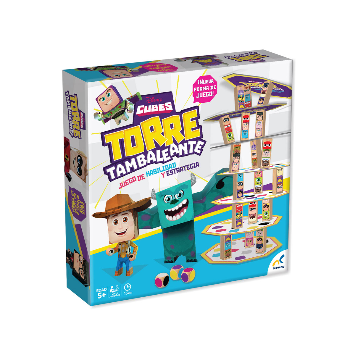 Juego de Mesa Torre Tambaleante de Disney Cubes image number null