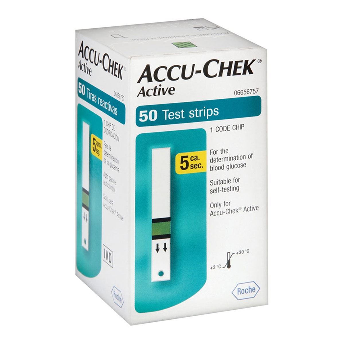 Tiras Reactivas Active  C/50 Roche image number null