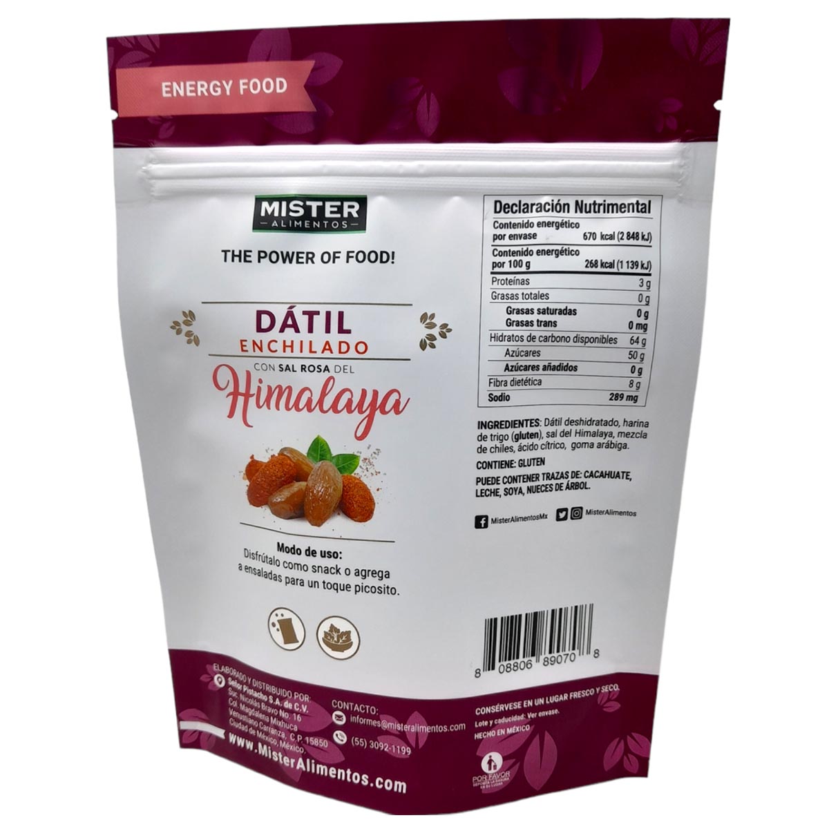 &nbsp;D&aacute;til Enchilado Con Sal Rosa Del Himalaya Mr Pistacho image number null