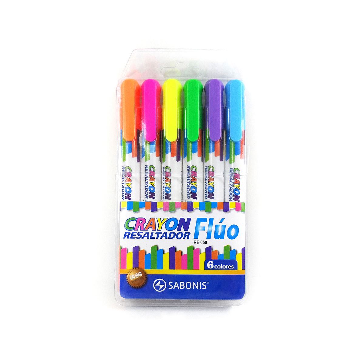 Crayones resaltadores set x 6 colores image number null