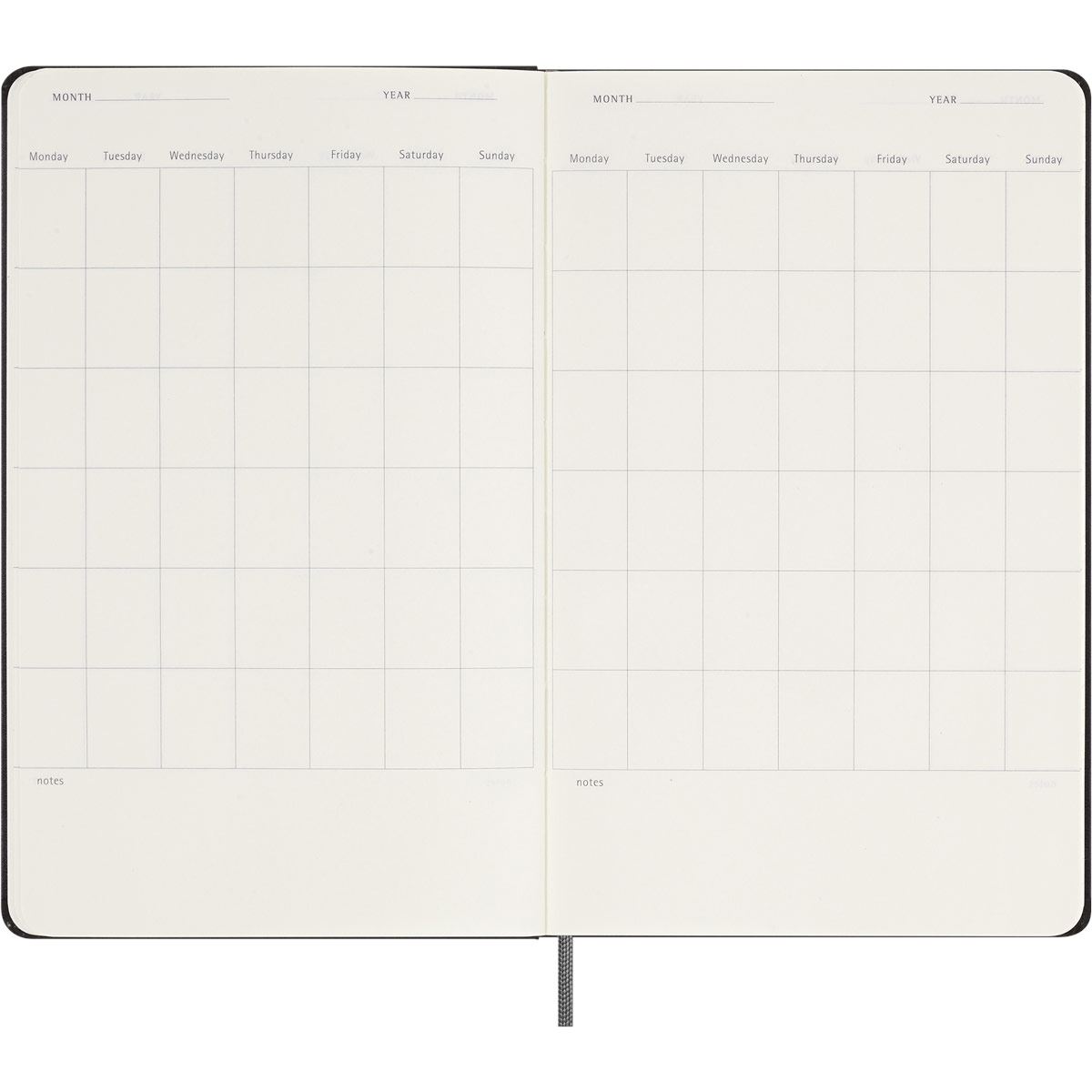 Agenda Sin Fecha Negra Semanal Pasta Dura Moleskine image number null