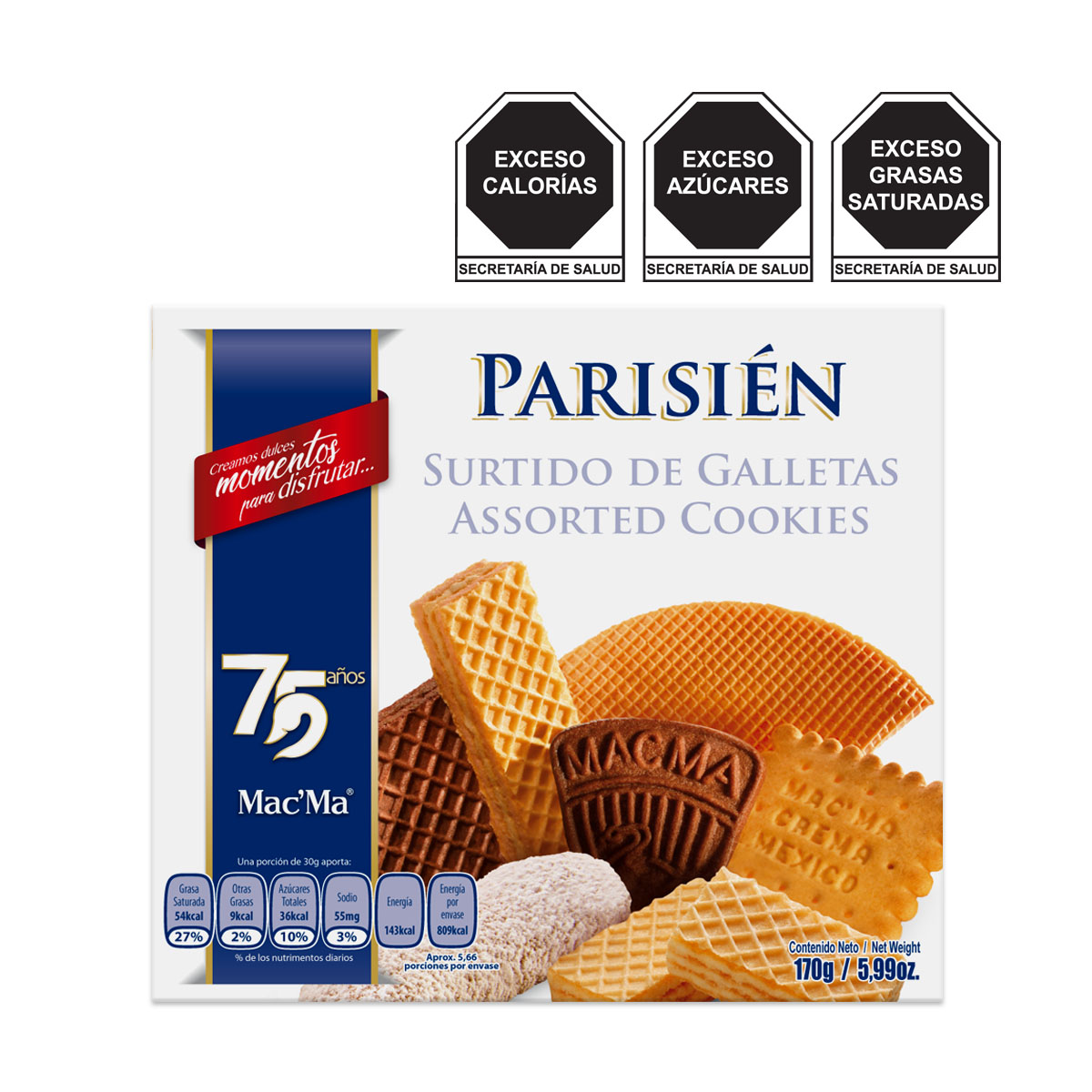 Surtido de Galletas Parisi&eacute;n Mac'Ma 170g image number null