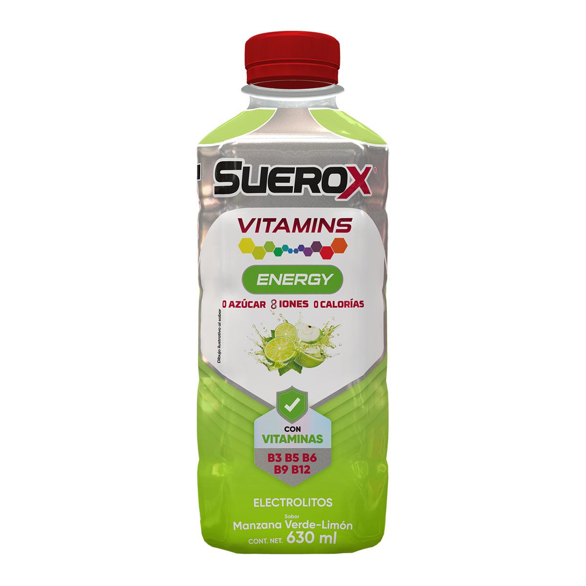 Suerox Vitamins Manzana Verde Limón 630ml image number null
