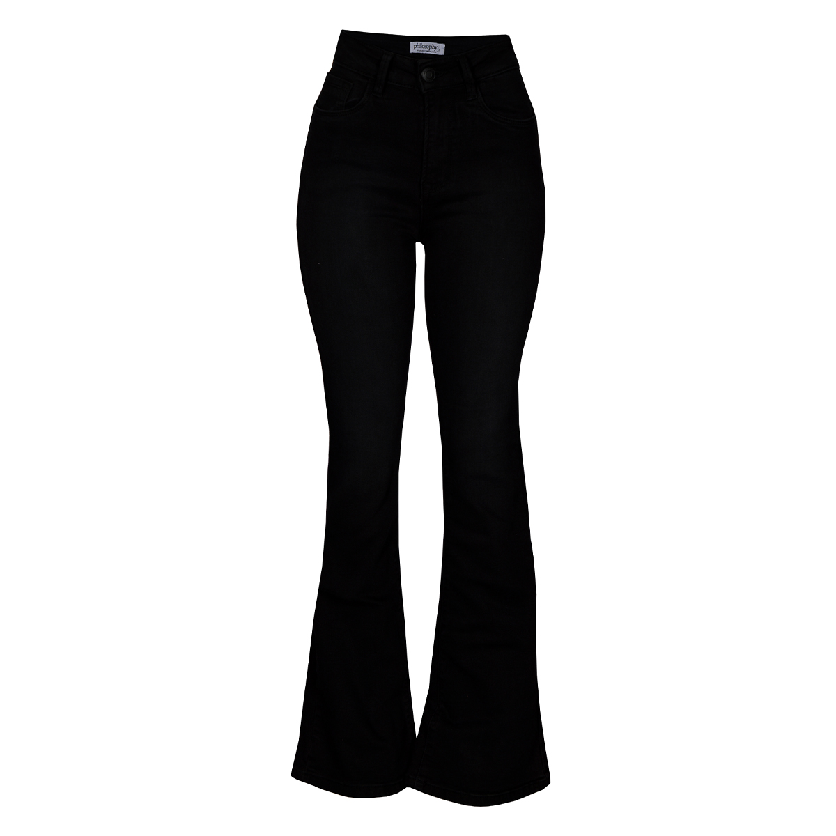 Jeans Acampanado Philosophy Color Negro Talla 11 para Mujer image number null