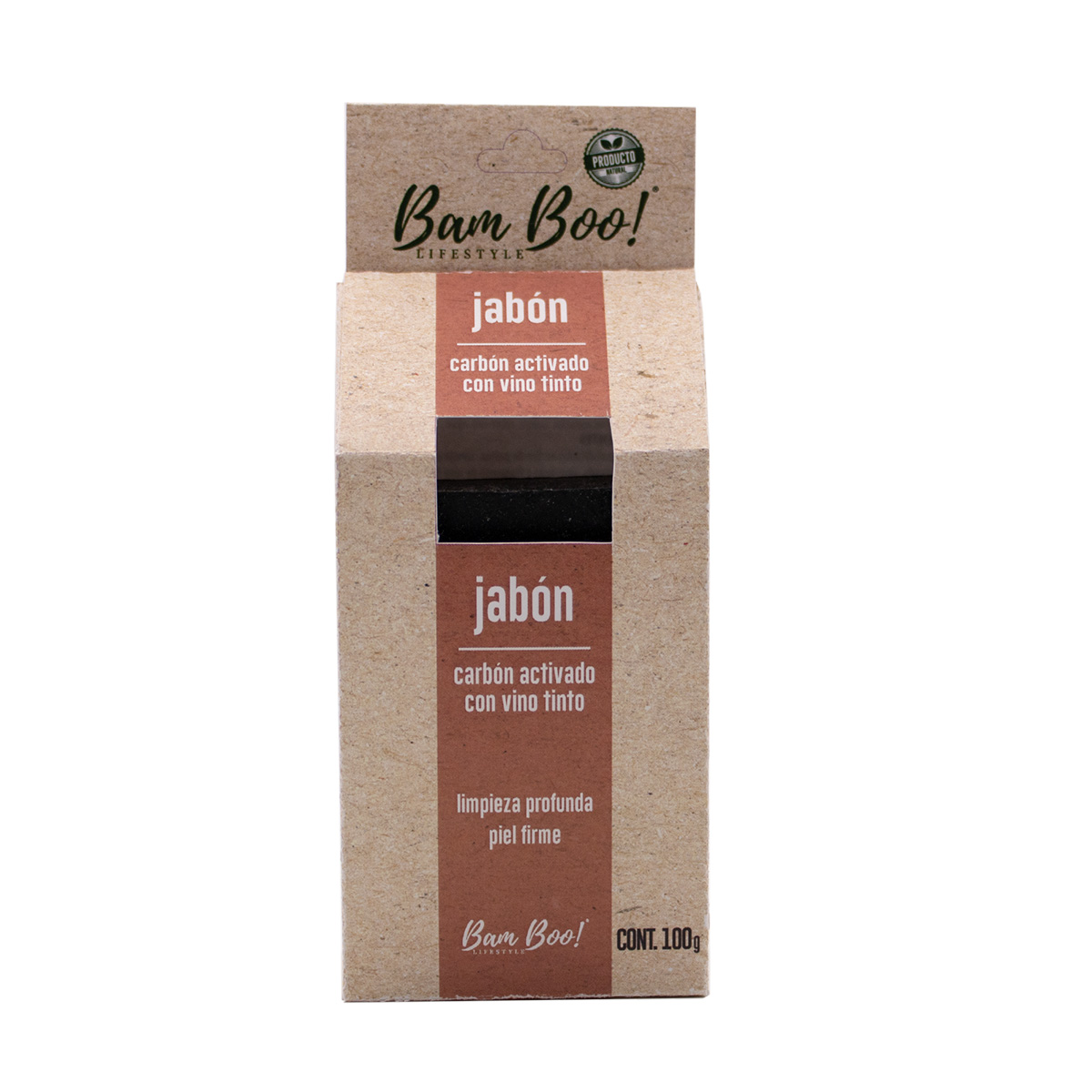 Bamboo! Jabón Vino Tinto C/Carbón Activado image number null