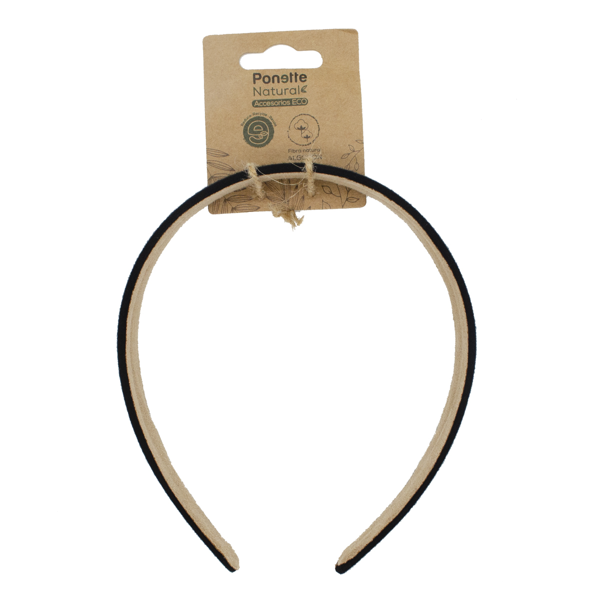 Diadema Eco Negra Ponette Natural image number null