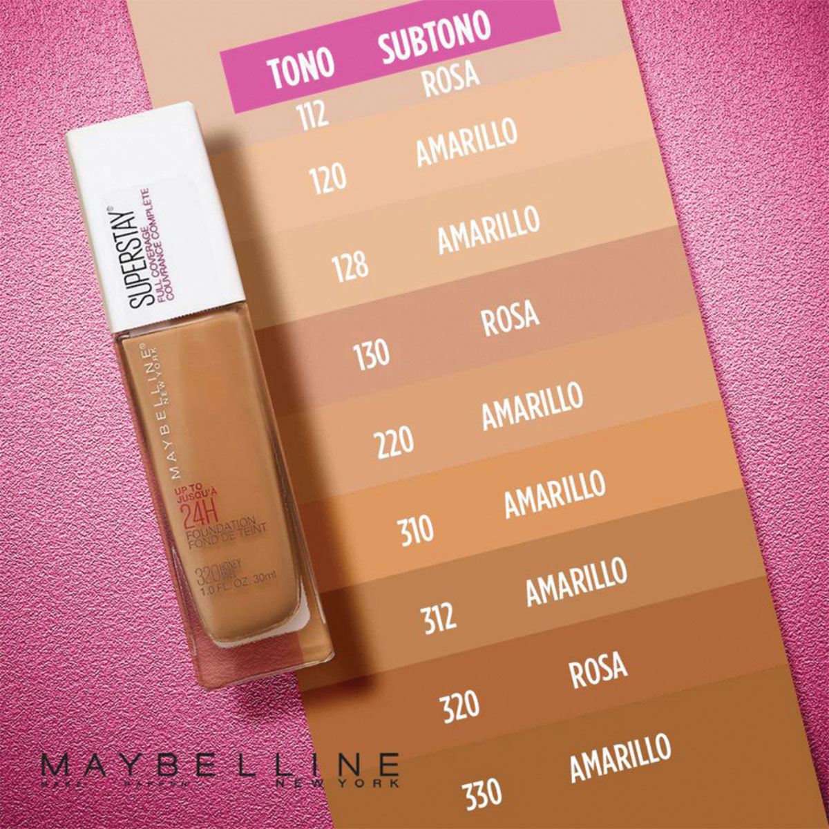 Base de Maquillaje Maybelline New York Super Stay 24H 320 Honey 30ml image number null