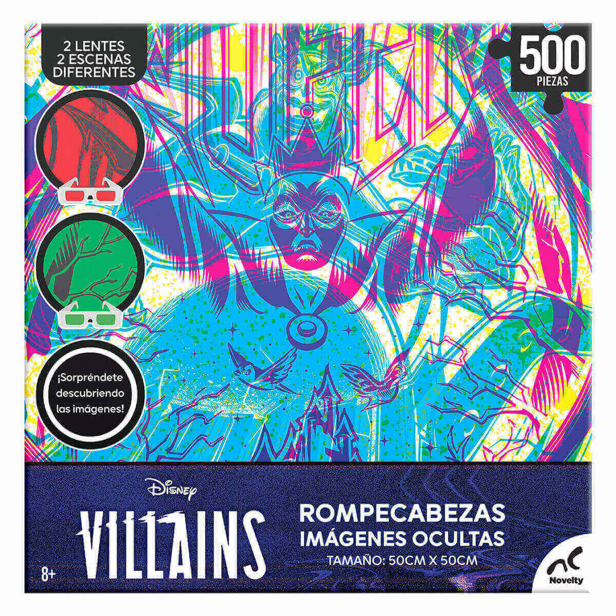 Rompecabezas Im&aacute;genes Ocultas Villains 500 piezas image number null