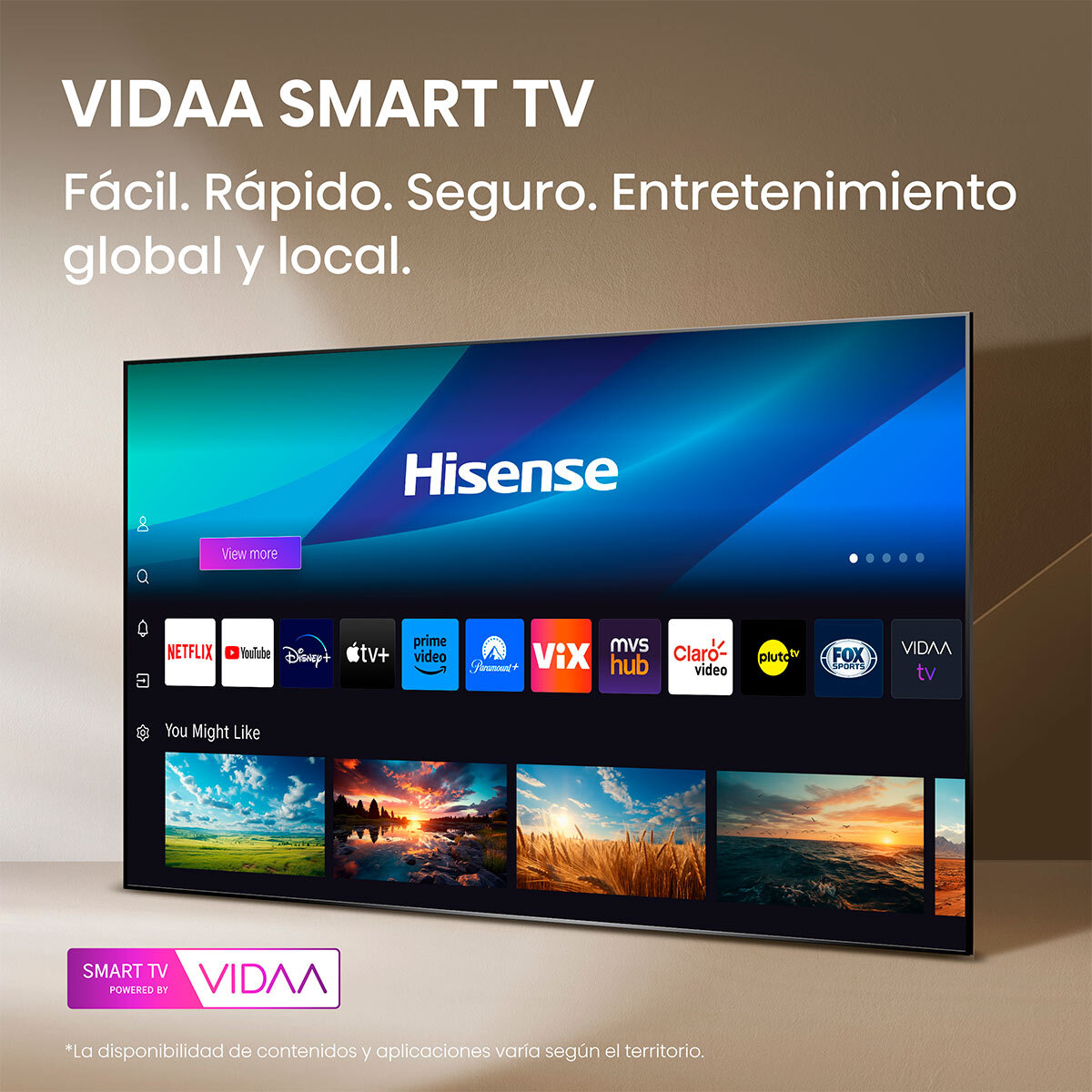 Pantalla Hisense 32 Pulgadas HD VIDAA 32A4NV image number null