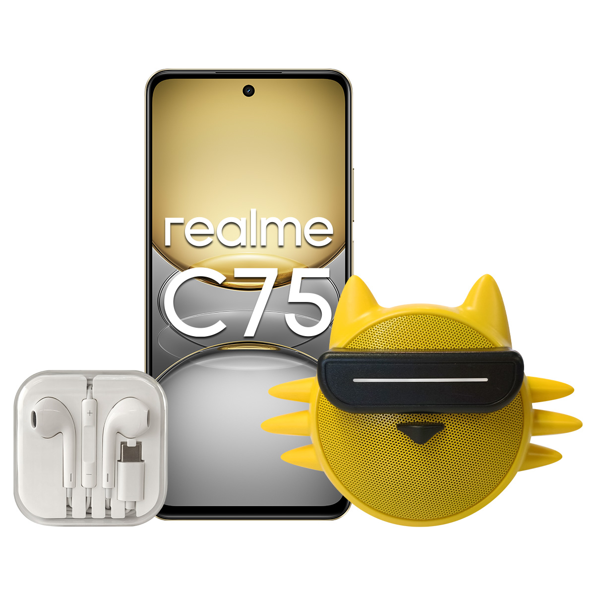 Realme C75 256GB Dorado Telcel R5 + Bocina Realmeow + Audífonos image number null
