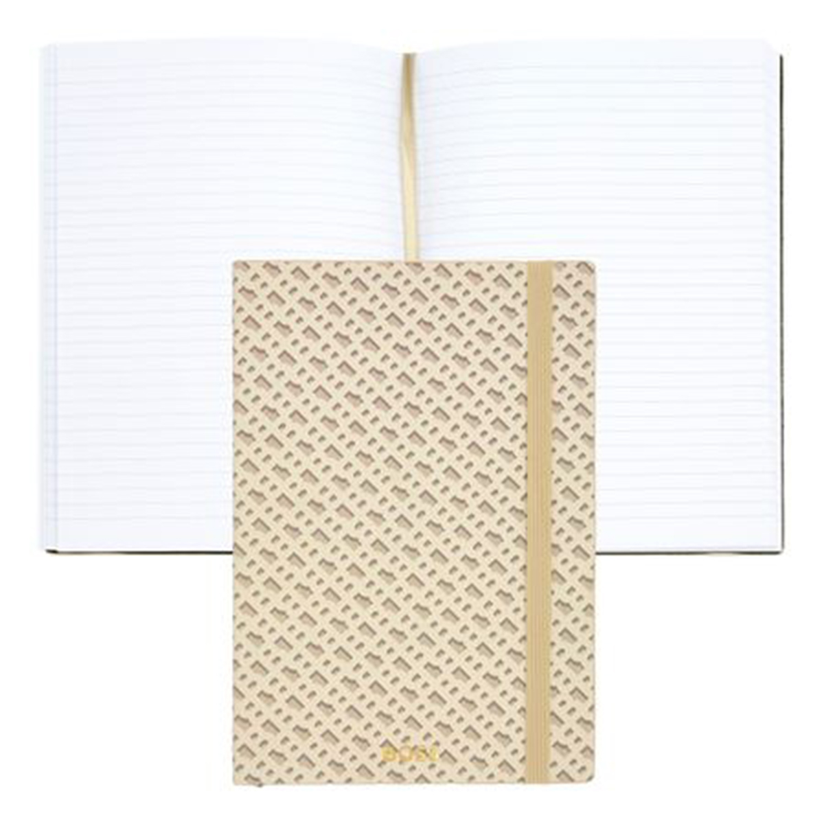 Bloc de Notas A5 Monogram Cream Lined Hugo Boss image number null