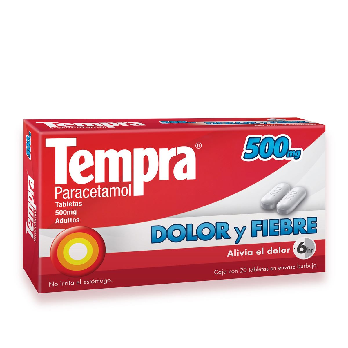 Tempra Caplets 20 Tabletas image number null