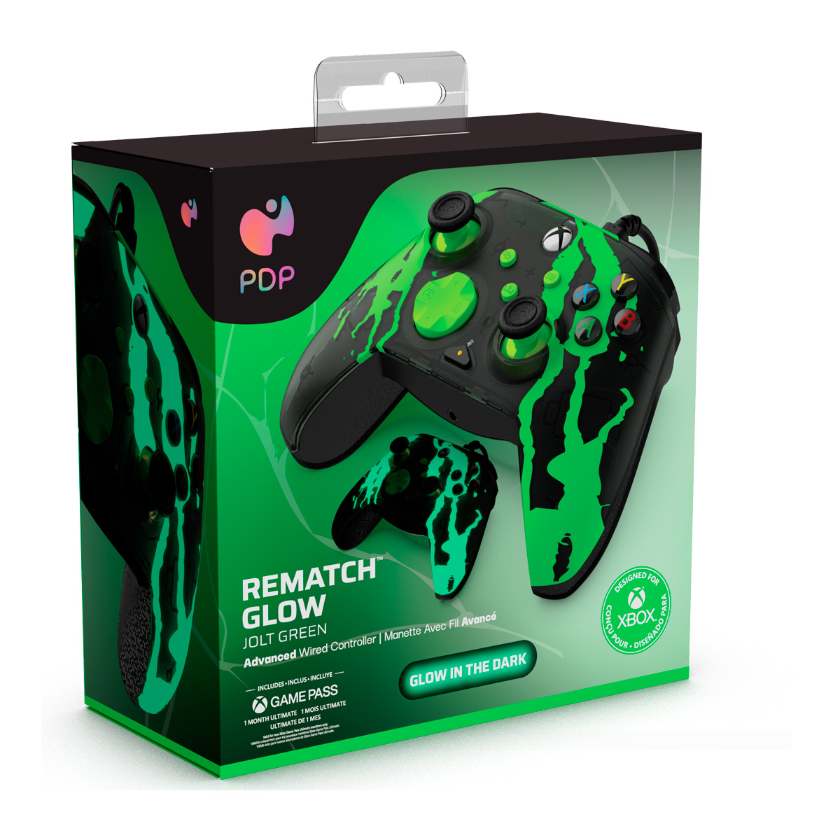 Control Xbox PDP Jolt Verde Alámbrico image number null
