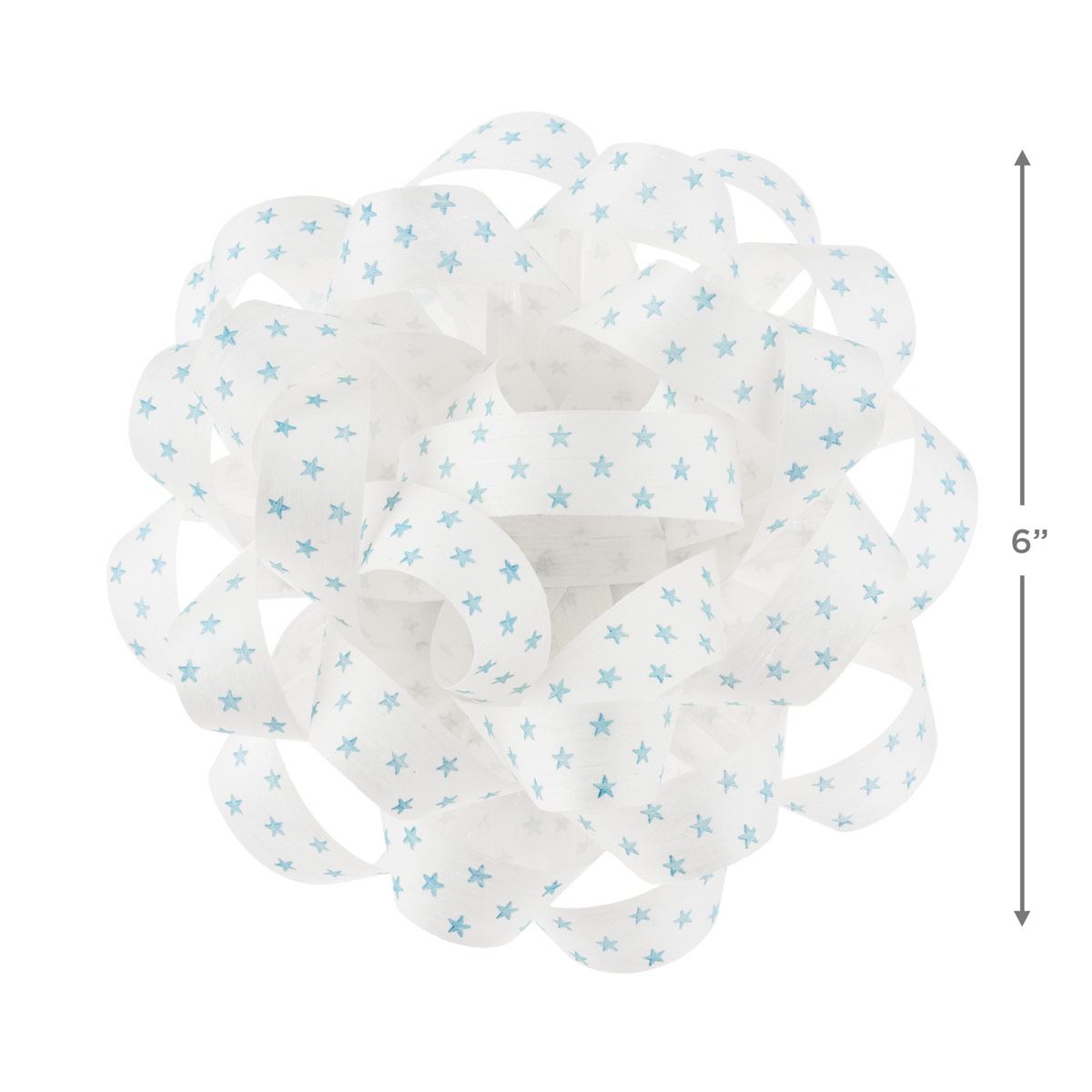 Mo&ntilde;o de regalo, talla  grande, color blanco con estampado de estrellitas azules image number null