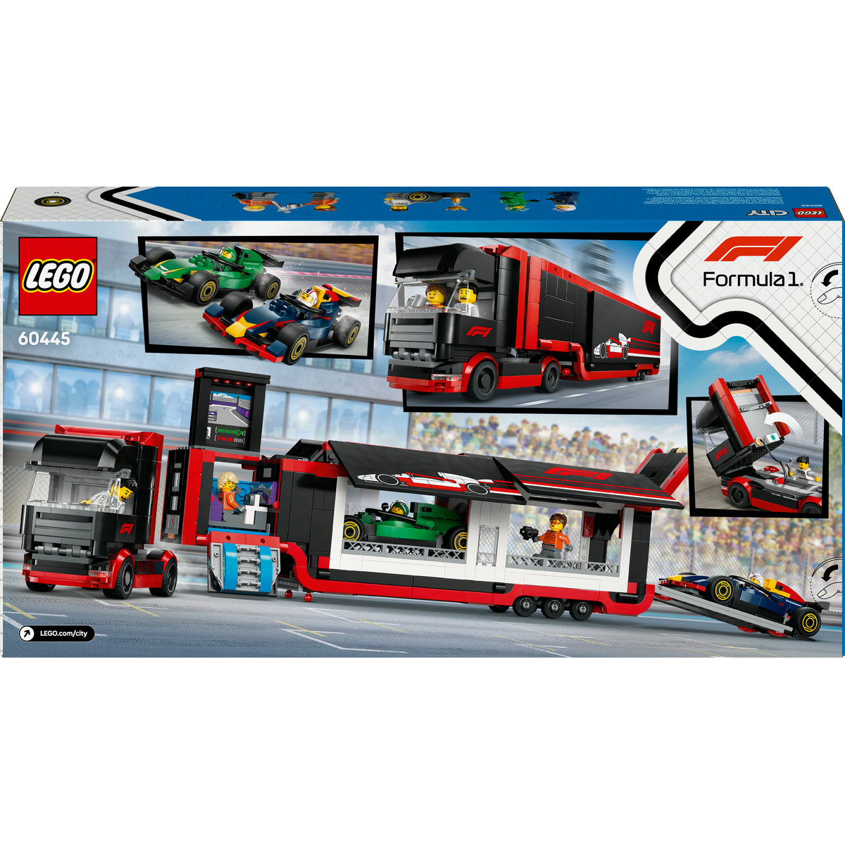 LEGO&reg; Cami&oacute;n de F1 con Autos de F1 RB20 y AMR24 image number null