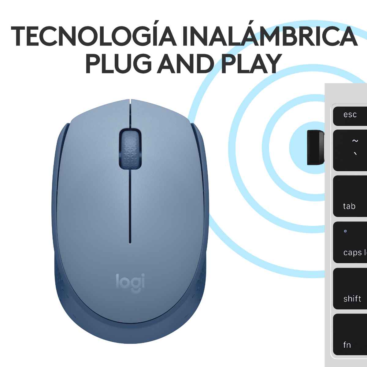 Mouse m170 blue grey Logitech image number null