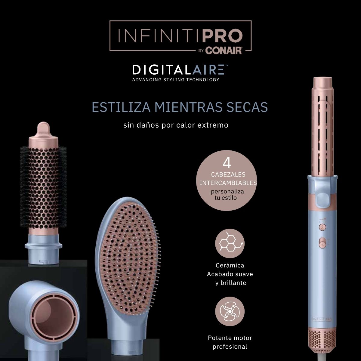Digitalaire Advancing Styling Technology Multifuncional 4 Cabezales Conair image number null